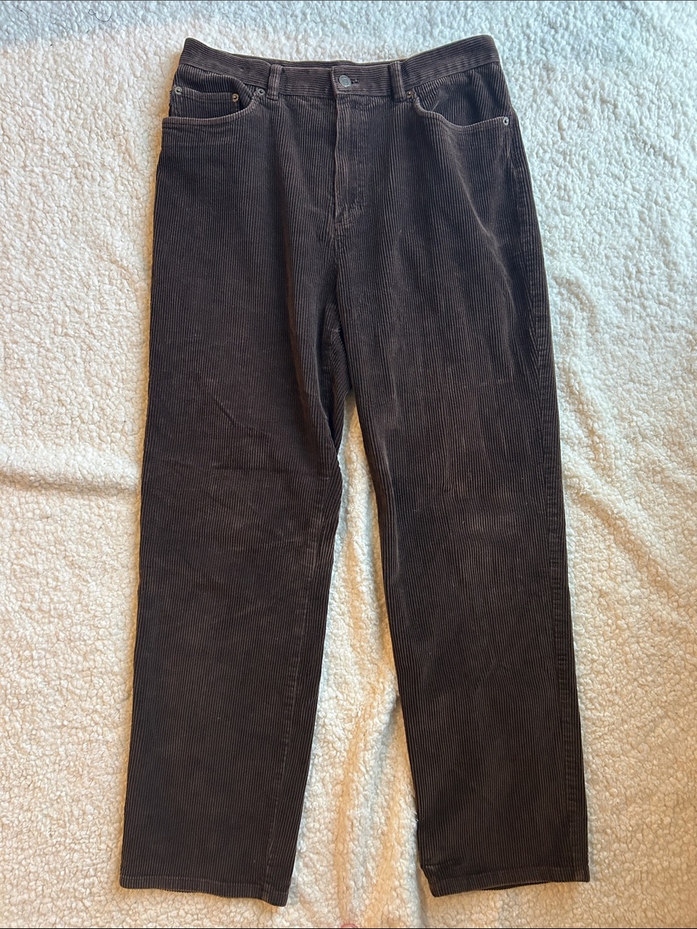 Lauren Ralph Lauren Brown Corduroy Straight-Leg Pants